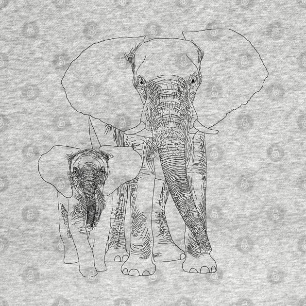 Save The Elephants Art Animal Lover by macdonaldcreativestudios